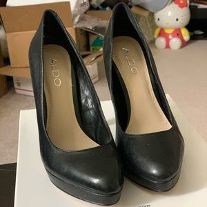 ALDO heels almond toes